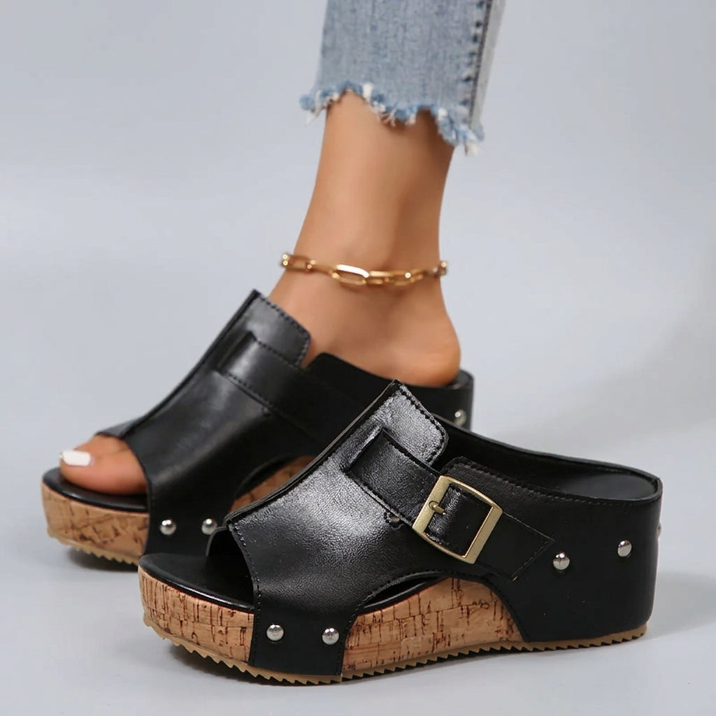 Olivia | Sandalias de cuña de corcho