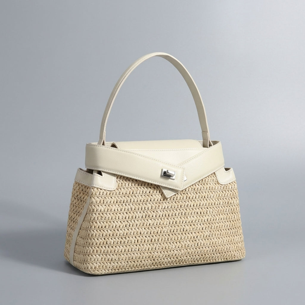 Dion | Bolso de ratán y piel