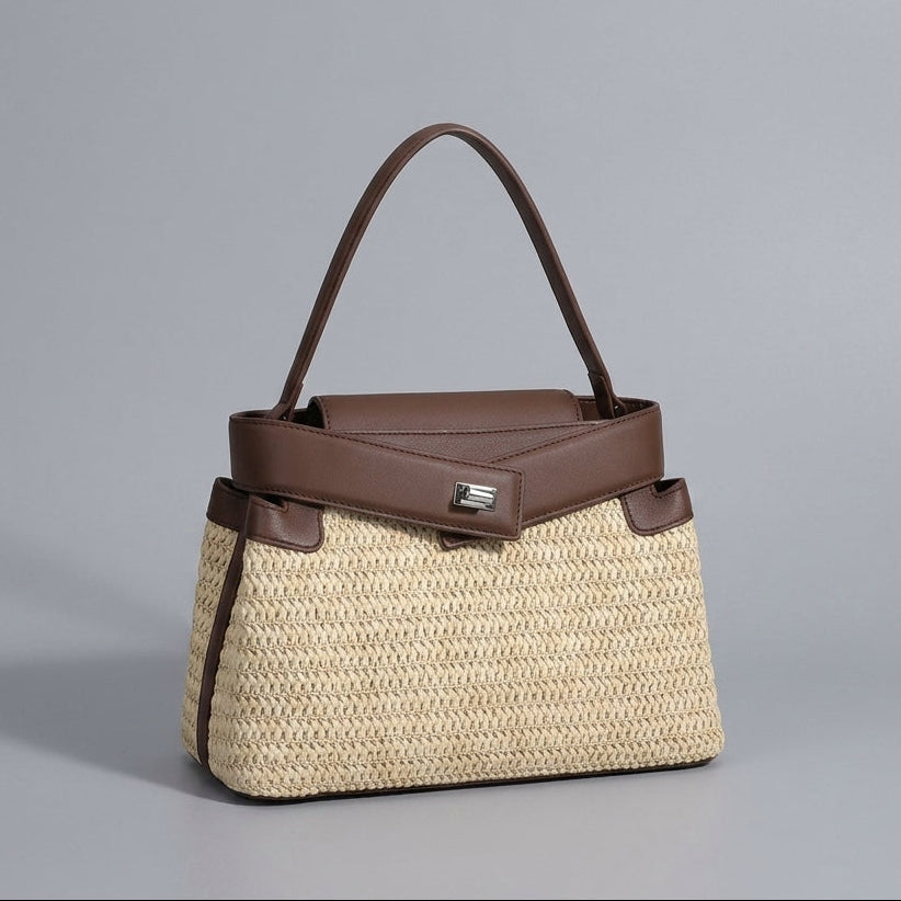 Dion | Bolso de ratán y piel