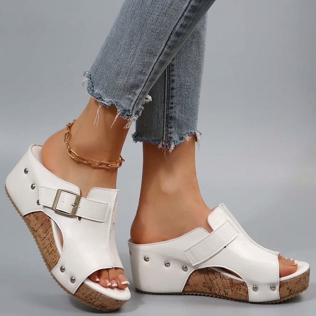 Olivia | Sandalias de cuña de corcho