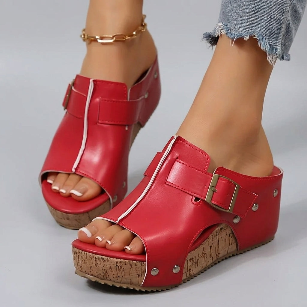 Olivia | Sandalias de cuña de corcho
