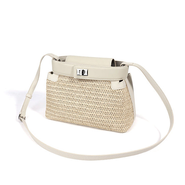 Dion | Bolso de ratán y piel