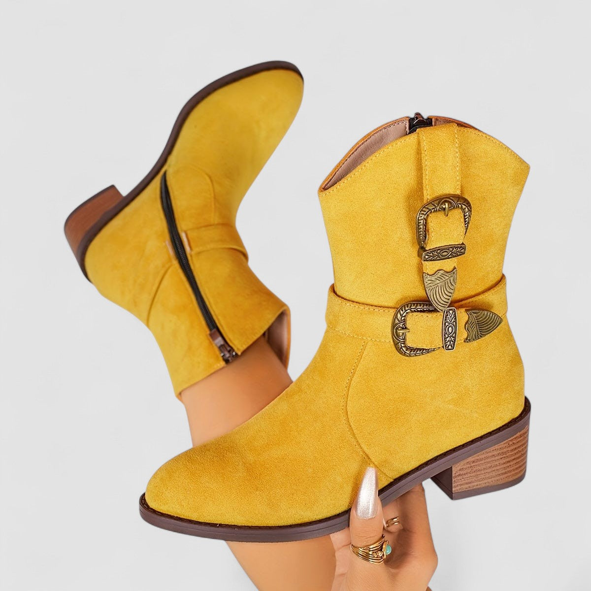 Rosa | Botas camperas de ante