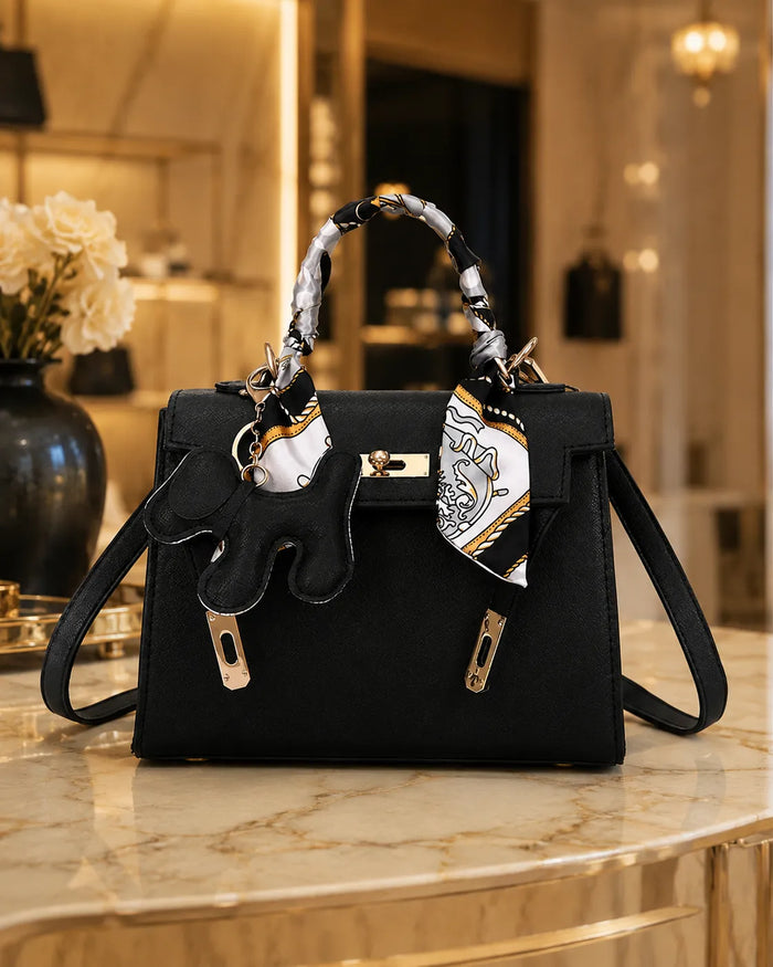 Camille | Bolso de mano con pañuelo de seda