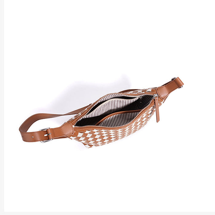 Tori | Bolso hobo trenzado bicolor