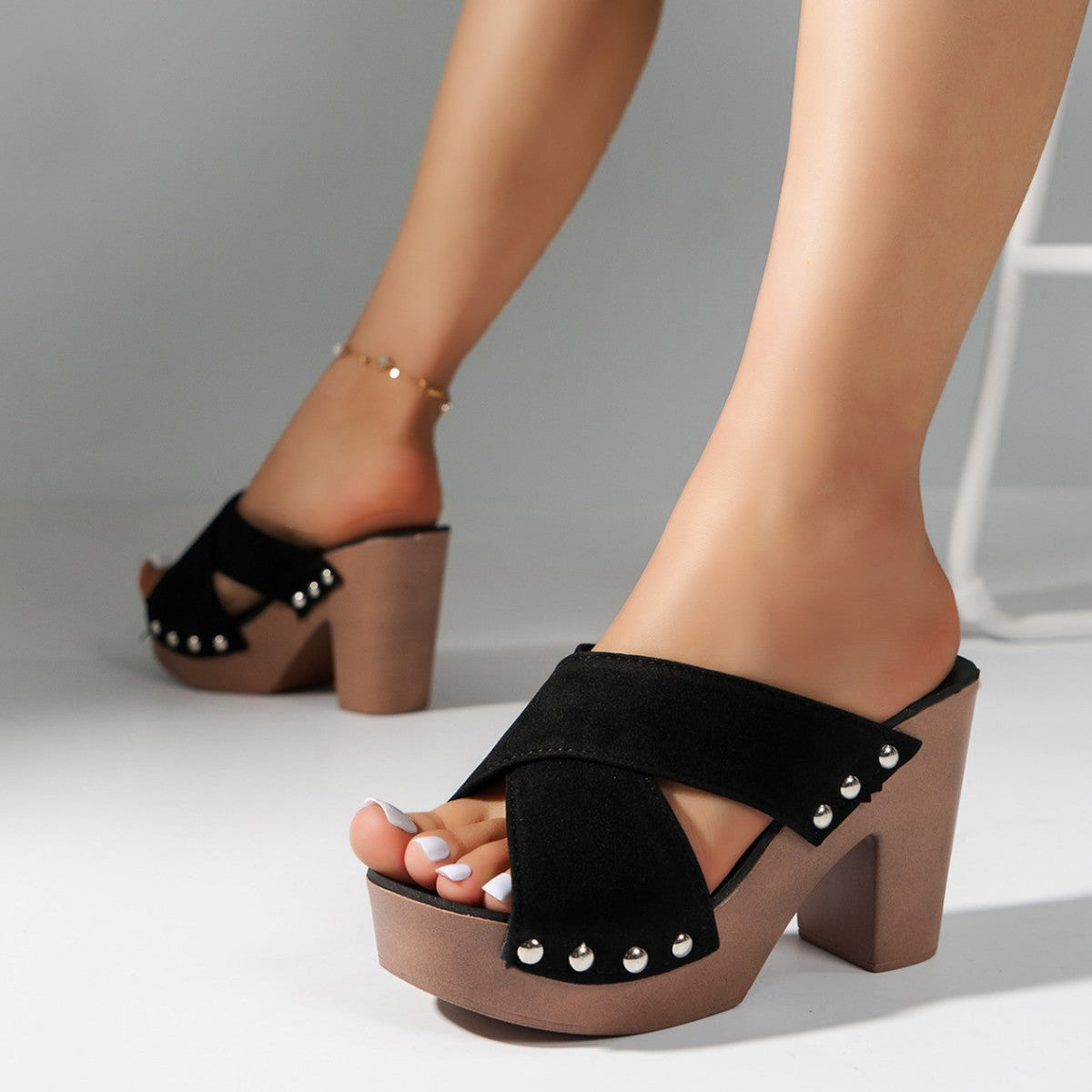 Lola | Sandalias de plataforma con tacón ancho