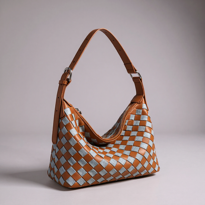 Tori | Bolso hobo trenzado bicolor