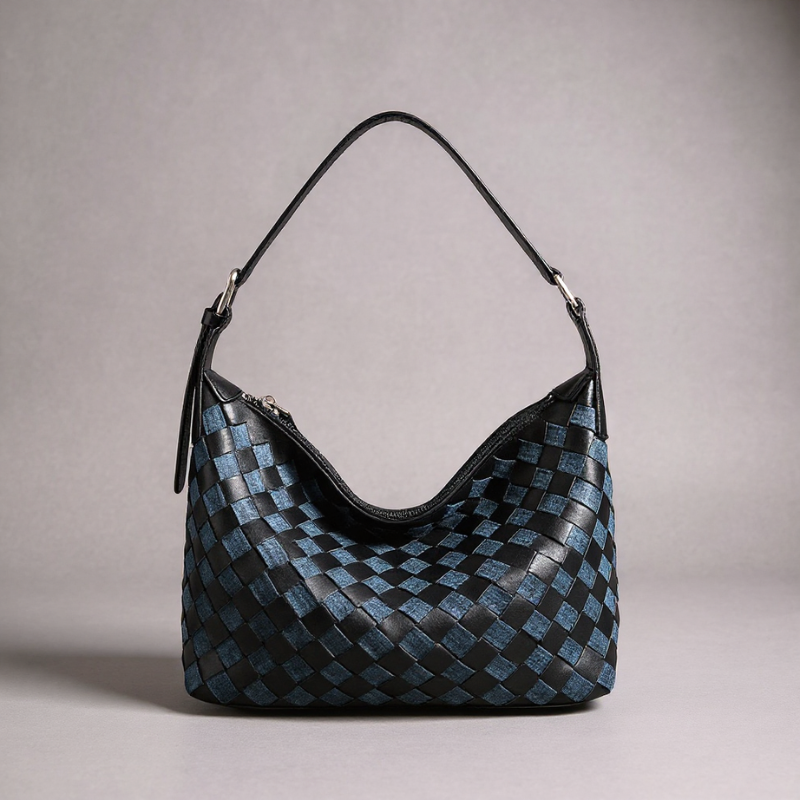 Tori | Bolso hobo trenzado bicolor