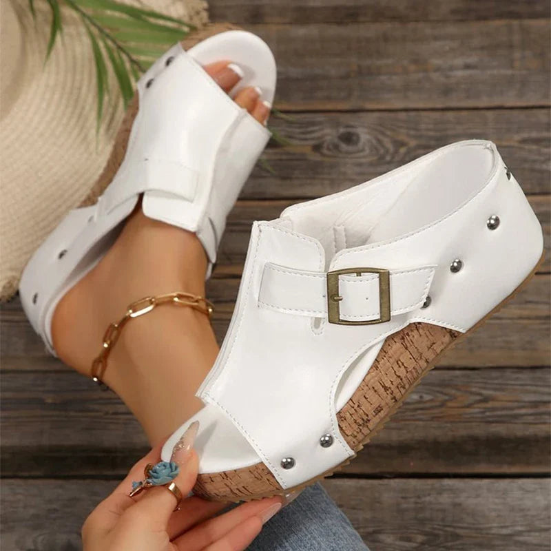 Olivia | Sandalias de cuña de corcho