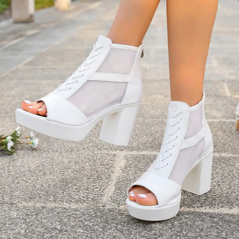 Sienna | Zapatos de plataforma con rejilla