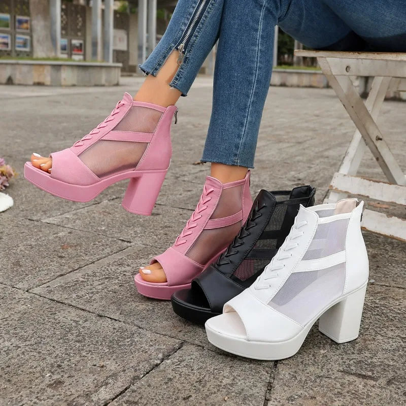 Sienna | Zapatos de plataforma con rejilla