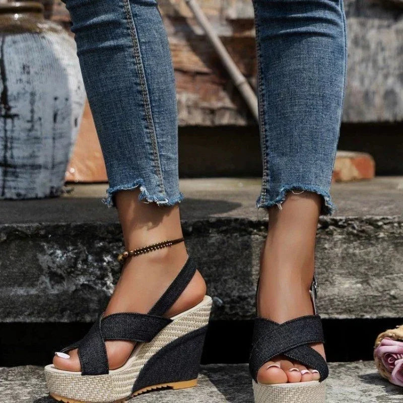 Maya | Sandalias vaqueras de plataforma