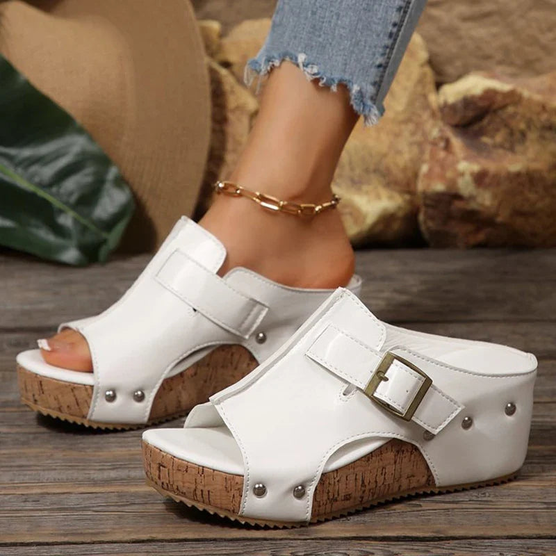 Olivia | Sandalias de cuña de corcho