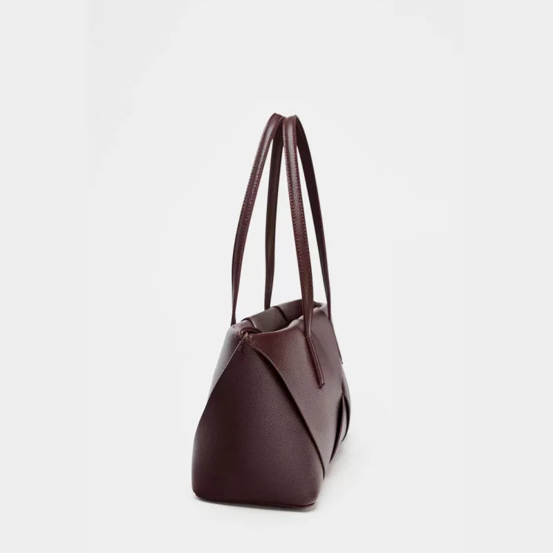 Scultura | Bolso tote alargado con pliegues