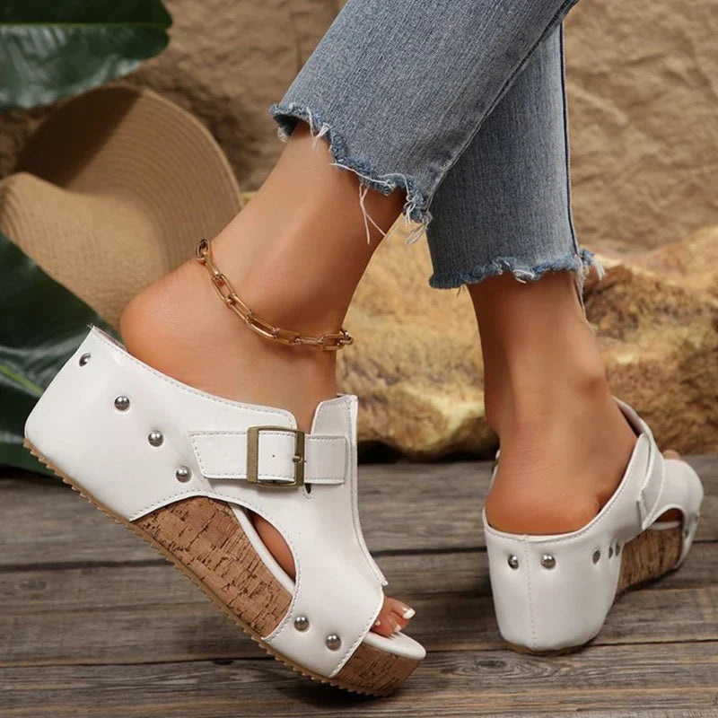 Olivia | Sandalias de cuña de corcho