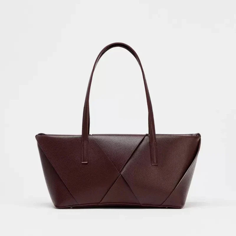 Scultura | Bolso tote alargado con pliegues