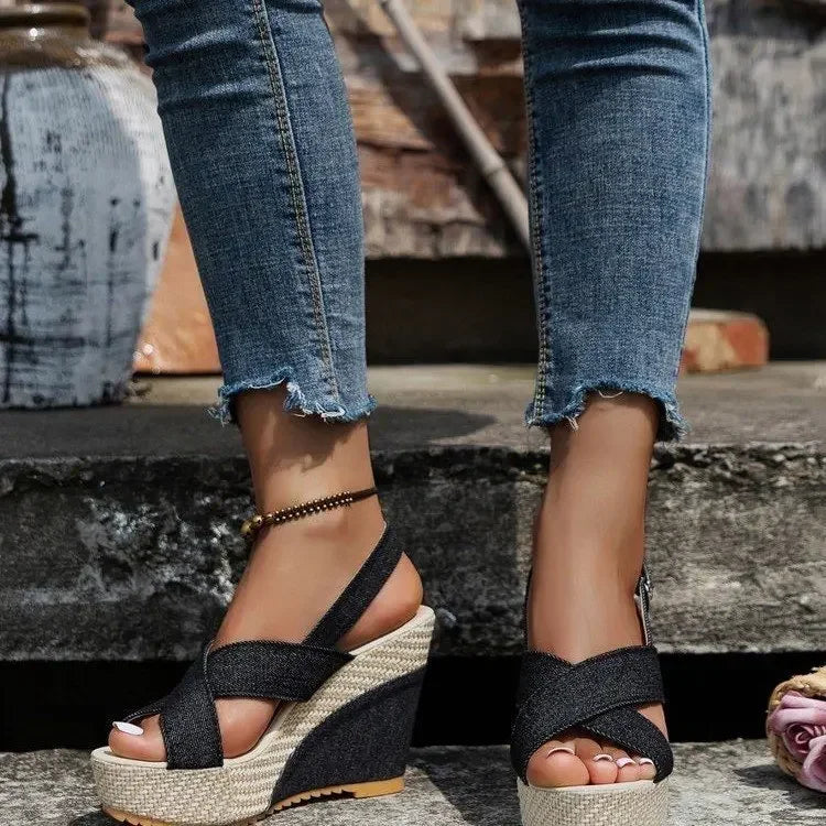 Maya | Sandalias vaqueras de plataforma
