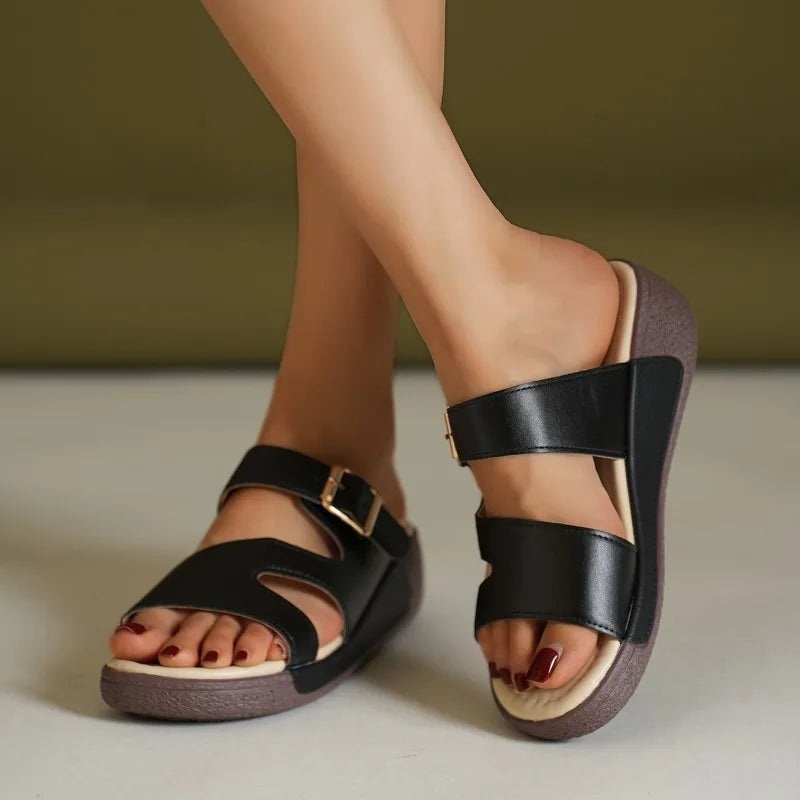 Aria | Sandalias de piel con plataforma