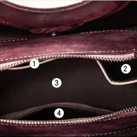 Jemma | Bolso de piel con asa de madera