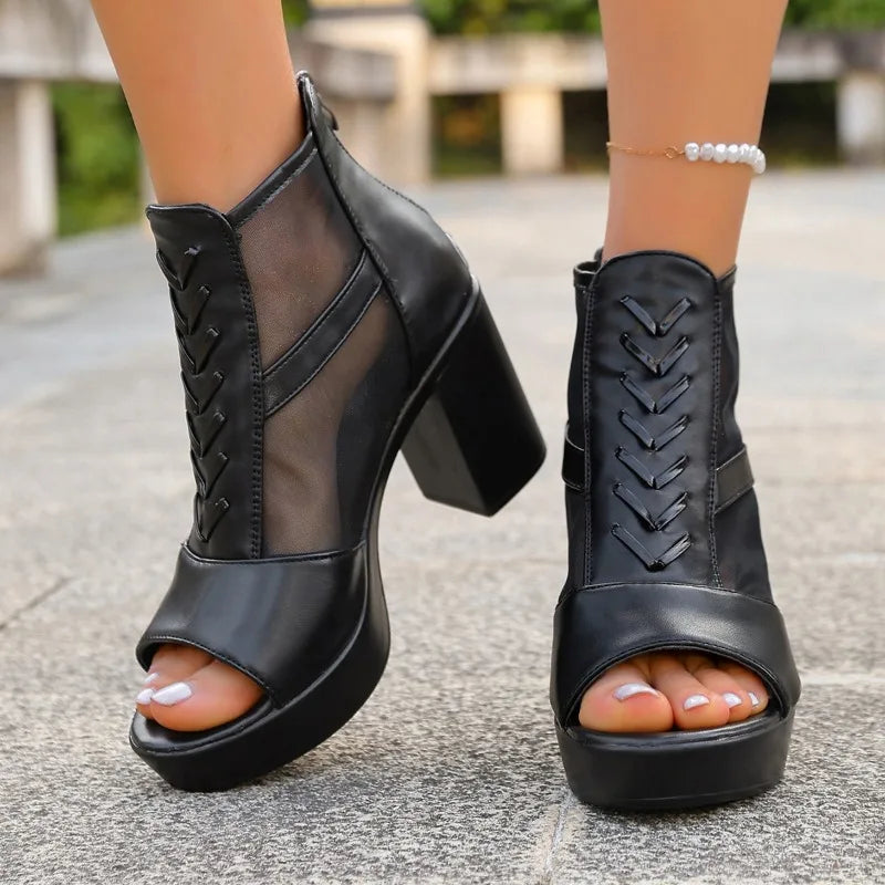 Sienna | Zapatos de plataforma con rejilla