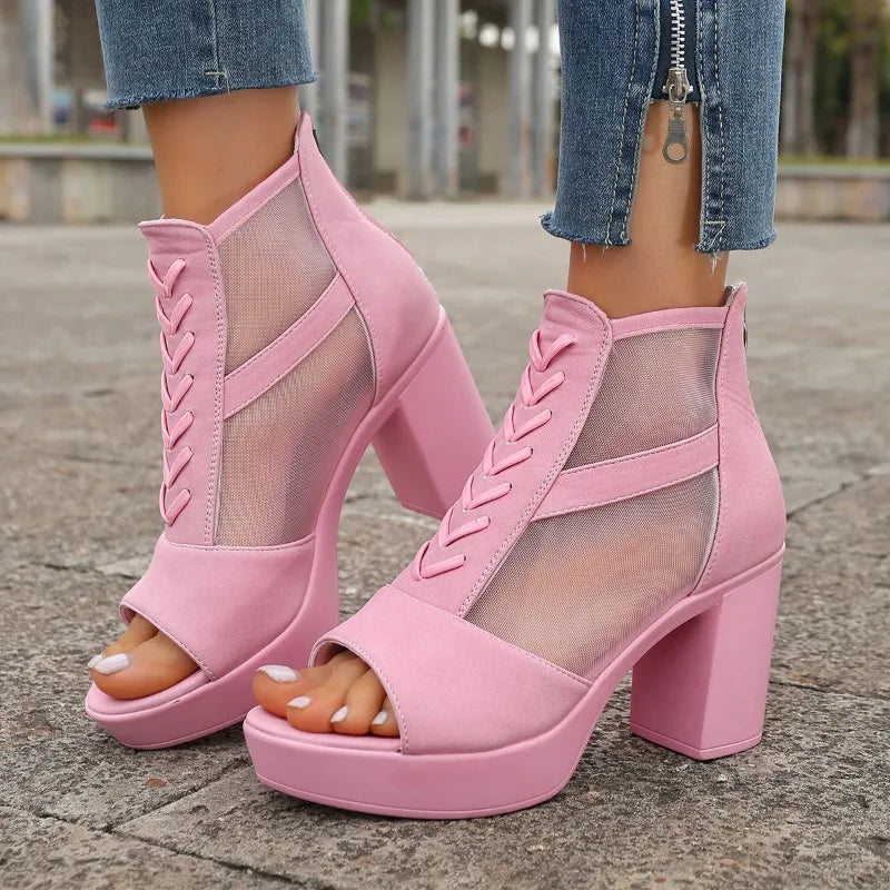 Sienna | Zapatos de plataforma con rejilla