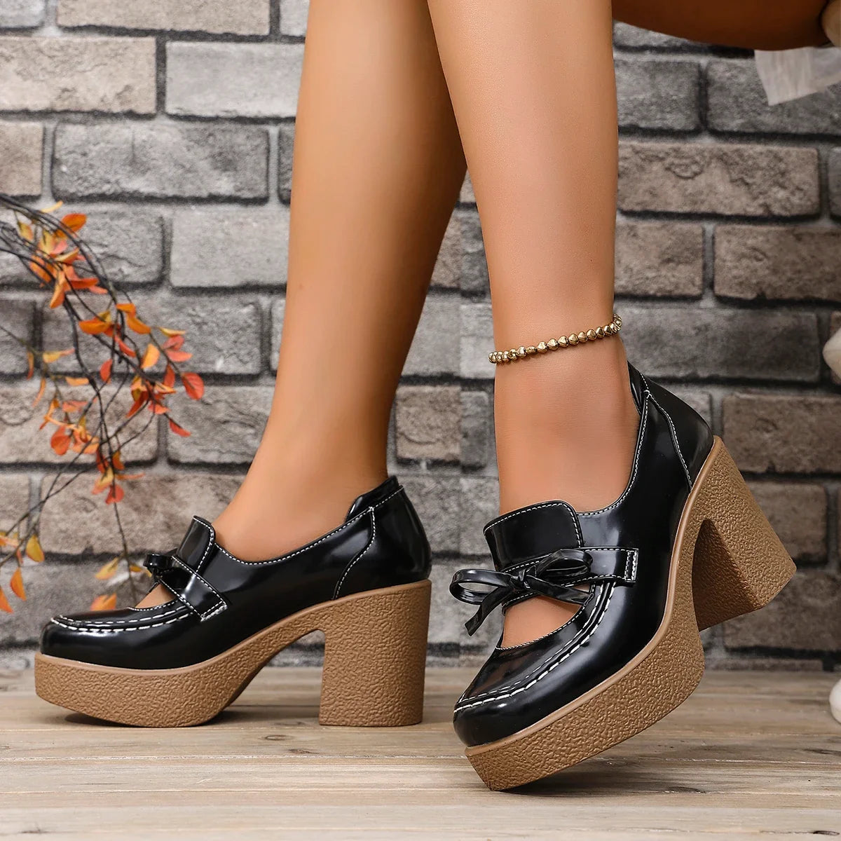 Blair | Zapatos de plataforma con lazo
