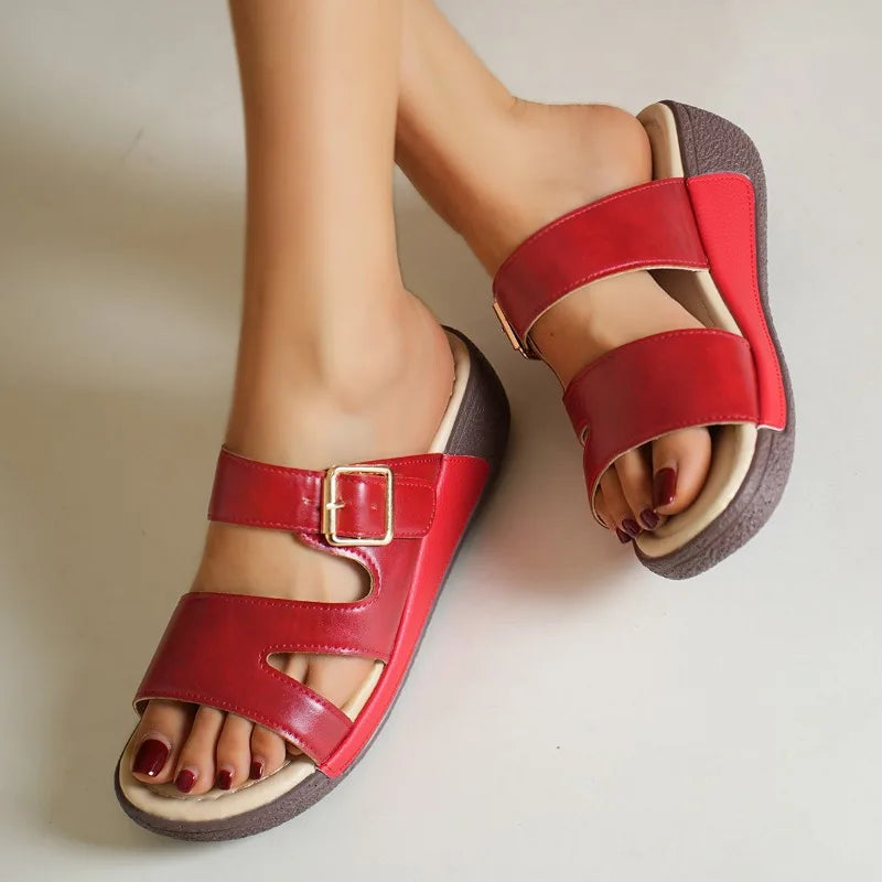Aria | Sandalias de piel con plataforma