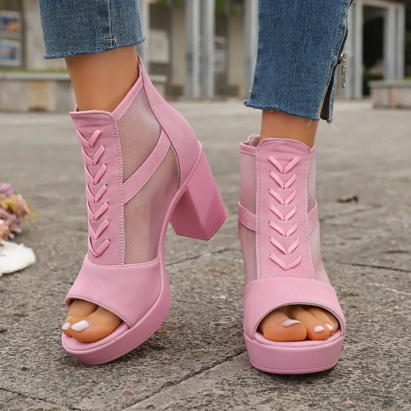 Sienna | Zapatos de plataforma con rejilla