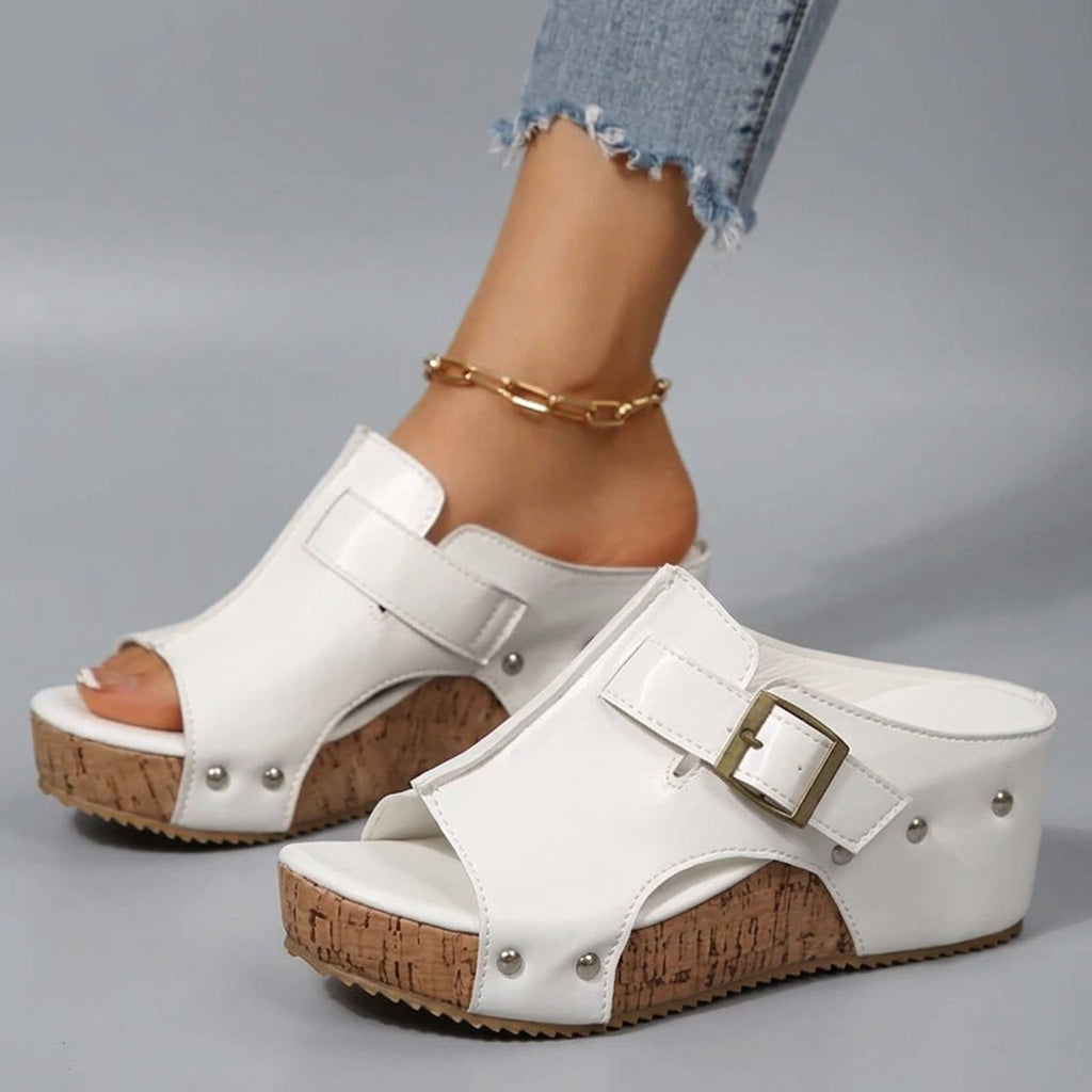 Olivia | Sandalias de cuña de corcho