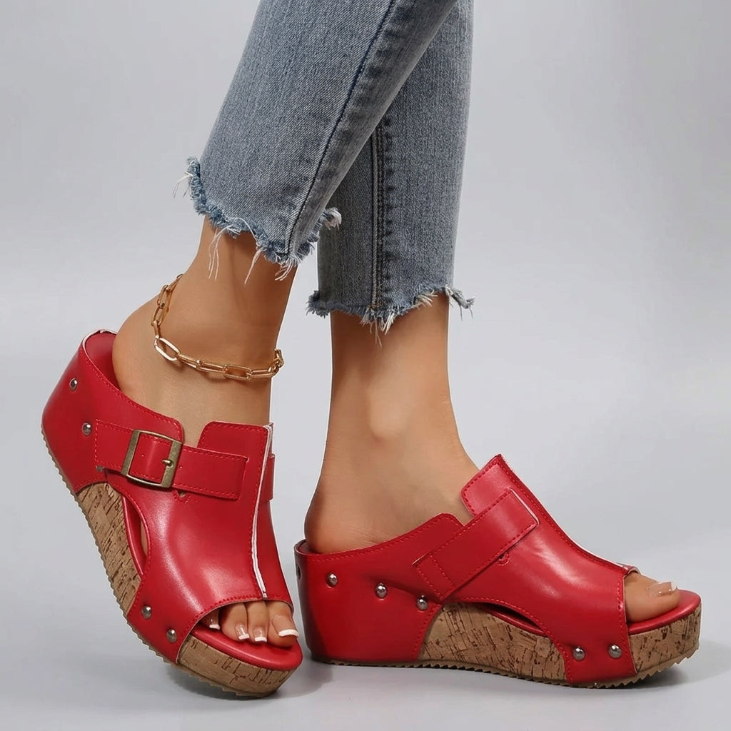 Olivia | Sandalias de cuña de corcho