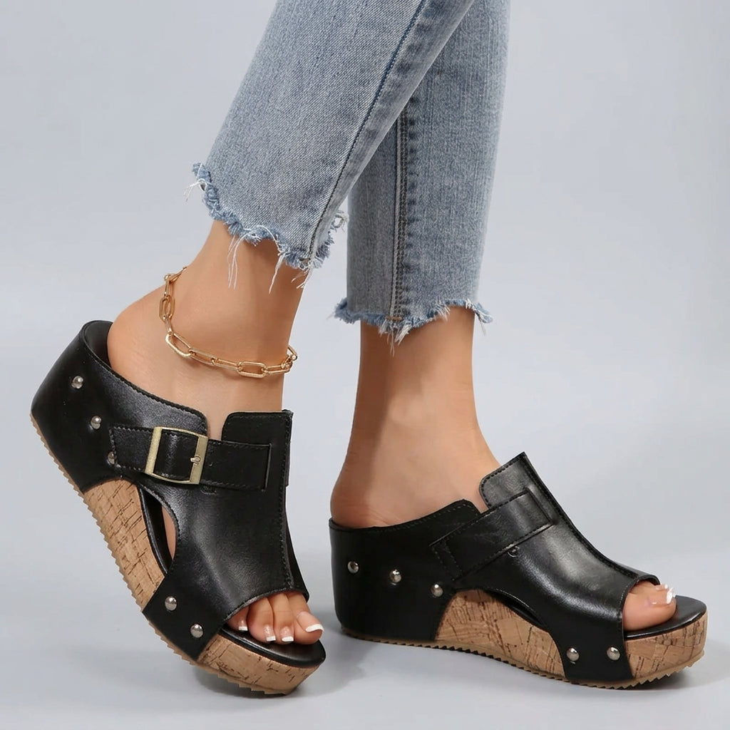 Olivia | Sandalias de cuña de corcho