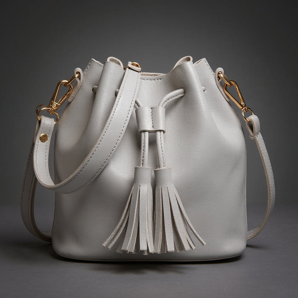 Brenda | Bolso saco con cordón y borlas