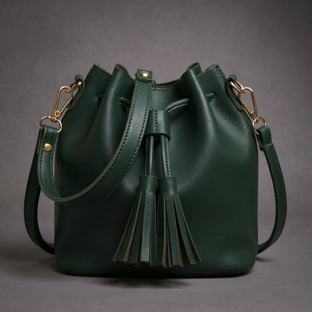 Brenda | Bolso saco con cordón y borlas