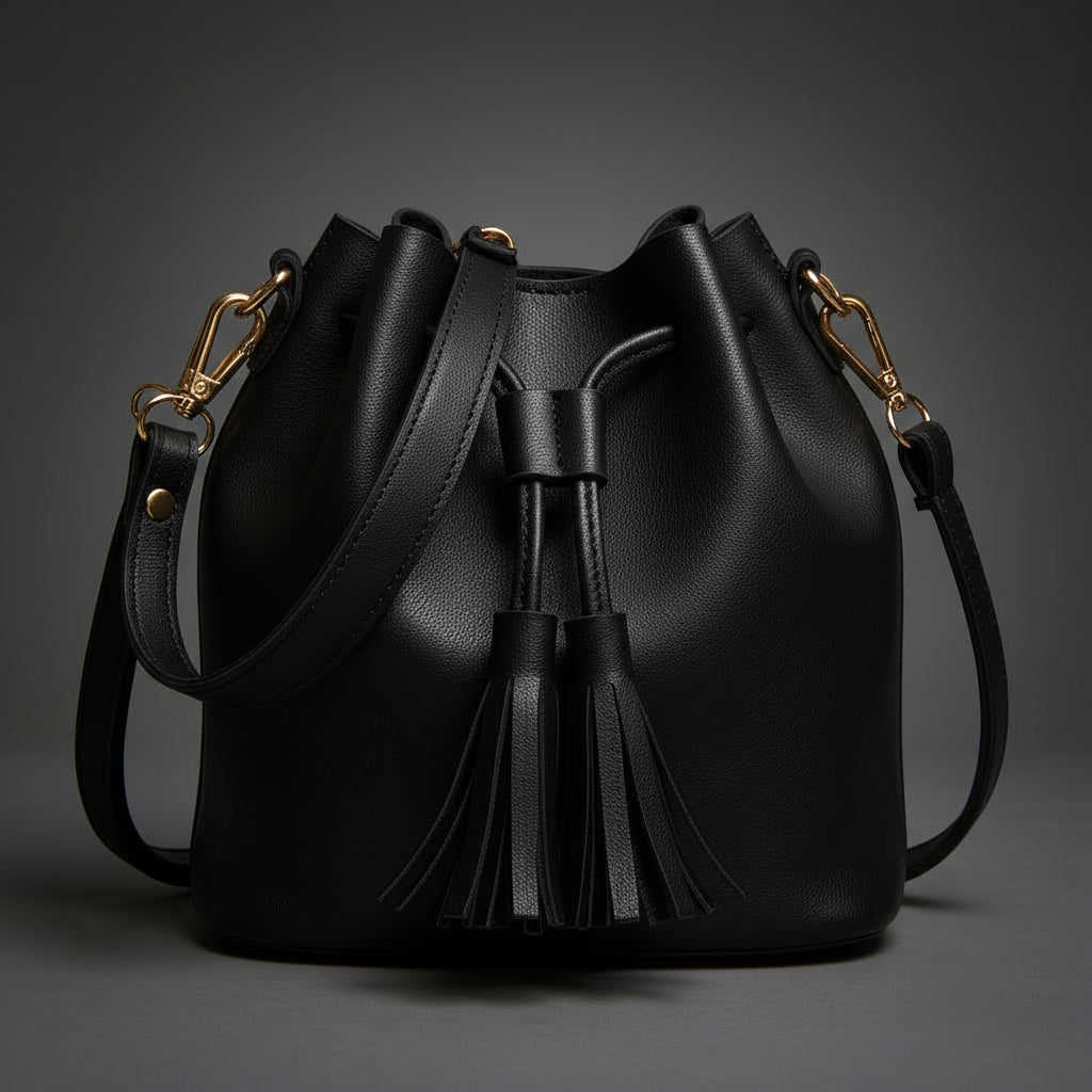 Brenda | Bolso saco con cordón y borlas