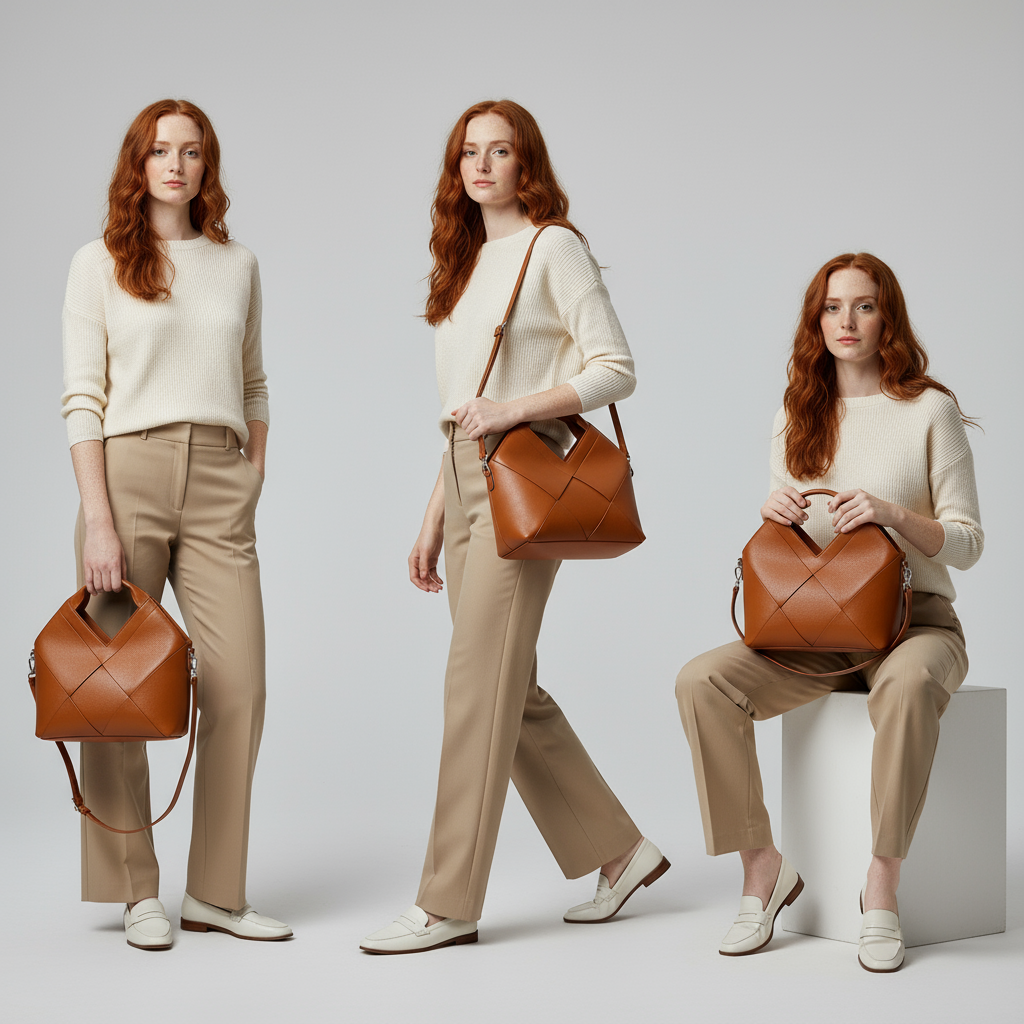 Contour | Bolso de piel con asa en V