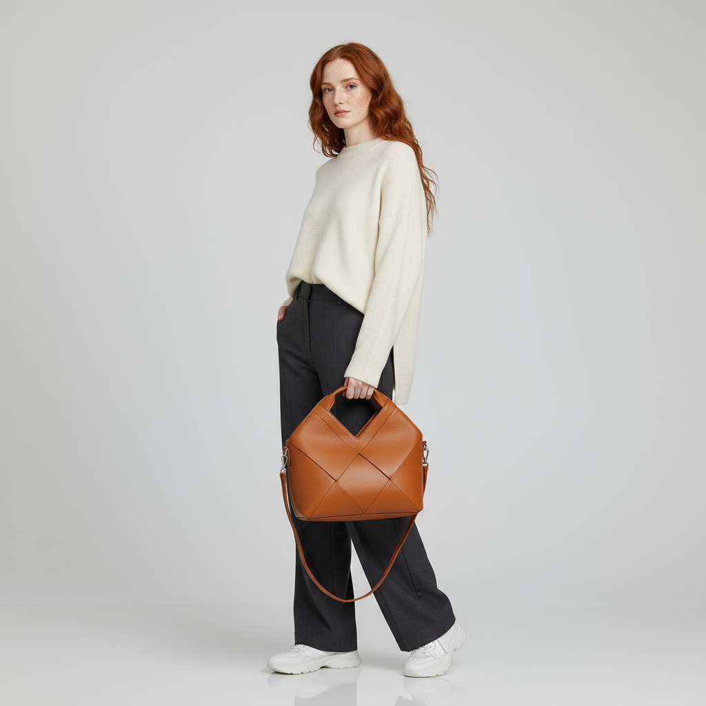 Contour | Bolso de piel con asa en V