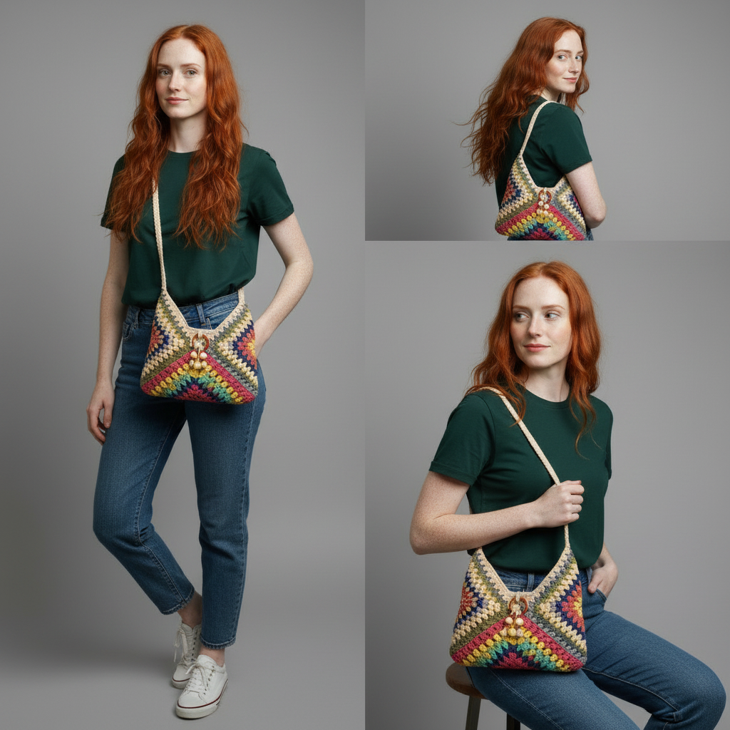 Noelle | Bolso de ganchillo a rayas