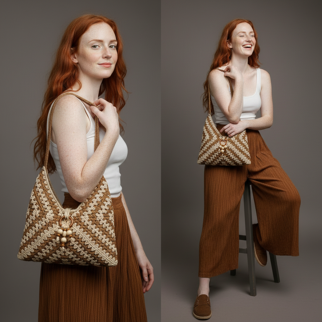 Noelle | Bolso de ganchillo a rayas