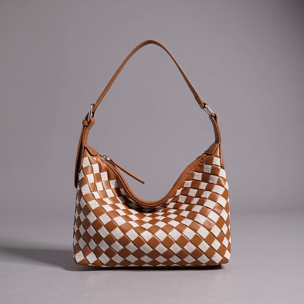 Tori | Bolso hobo trenzado bicolor