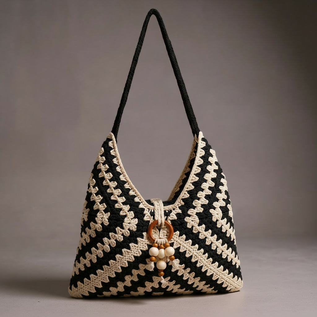 Noelle | Bolso de ganchillo a rayas